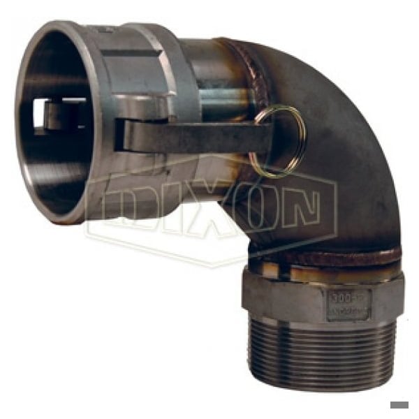 Type B 90Deg Cam and Groove Elbow, 2 in, Female Coupler x MNPT, 316 SS, Domestic